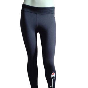 Champion Black Logo Spandex Leggings Size Large